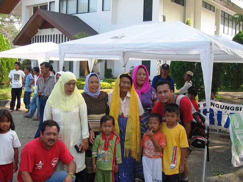 Horacio Sanchez in Indonesia after the tsunami